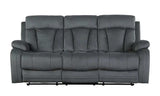 Three Piece Indoor Gray Microsuede Six Person Seating Set - Homeroots - Flyclothing LLC