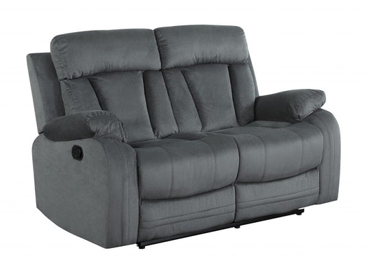 40" Modern Grey Fabric Loveseat - Homeroots