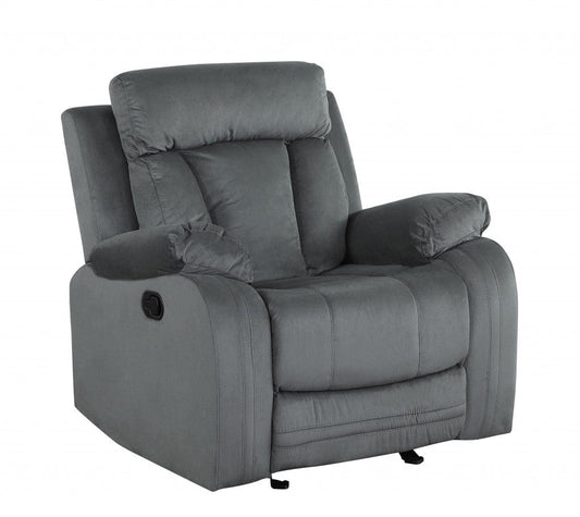 40" Modern Grey Fabric Chair - Homeroots