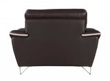 Leather Match Solid Color Pillow Top Arms Club Chair Silver Legs - Homeroots - Flyclothing LLC