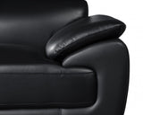 32" To 38" Black Captivating Leather Chair - Homeroots