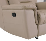 41" Beige Fascinating Leather Reclining Chair - Homeroots - Flyclothing LLC