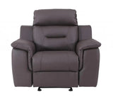 41" Brown Fascinating Leather Reclining Chair - Homeroots - Flyclothing LLC