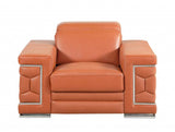 Three Piece Indoor Camel Italian Leather Six Person Seating Set - Homeroots - Flyclothing LLC