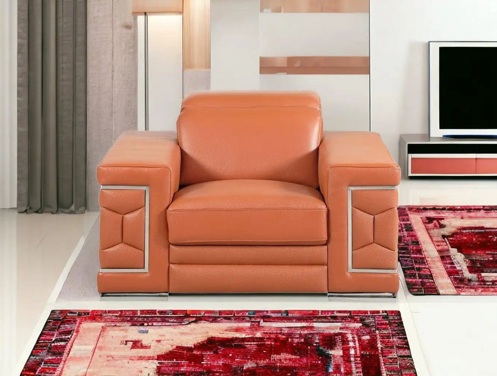 29" To 38" Camel Sturdy Chair - Homeroots