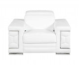 Three Piece Indoor White Italian Leather Six Person Seating Set - Homeroots - Flyclothing LLC