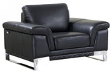 32" Black Lovely Leather Chair - Homeroots