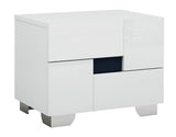 18" Superb White High Gloss Nightstand - Homeroots - Flyclothing LLC