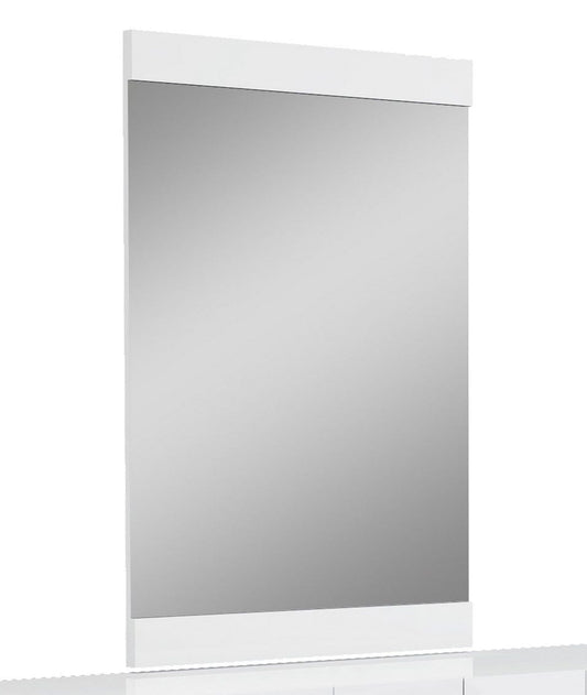 45" Superb White High Gloss Mirror - Homeroots