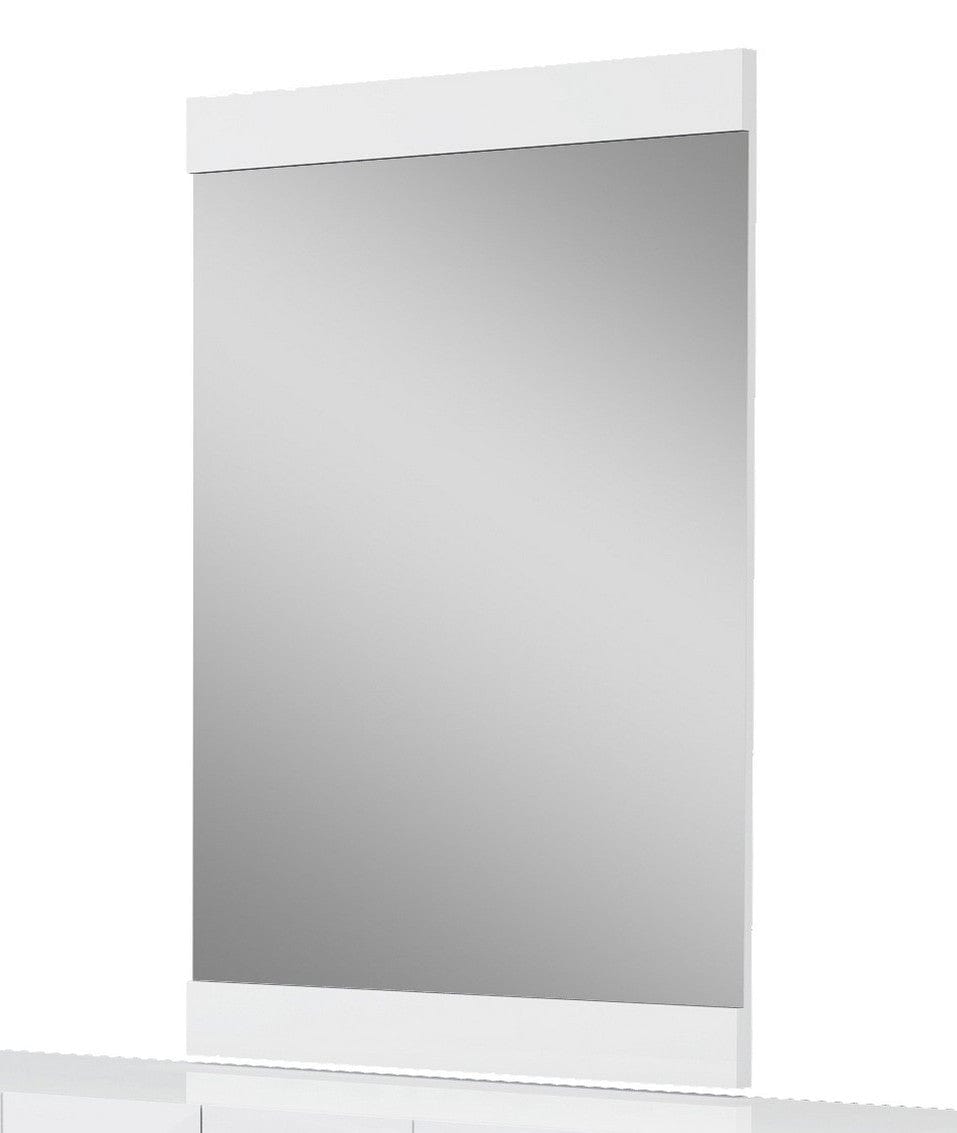 45" Superb White High Gloss Mirror - Homeroots - Flyclothing LLC