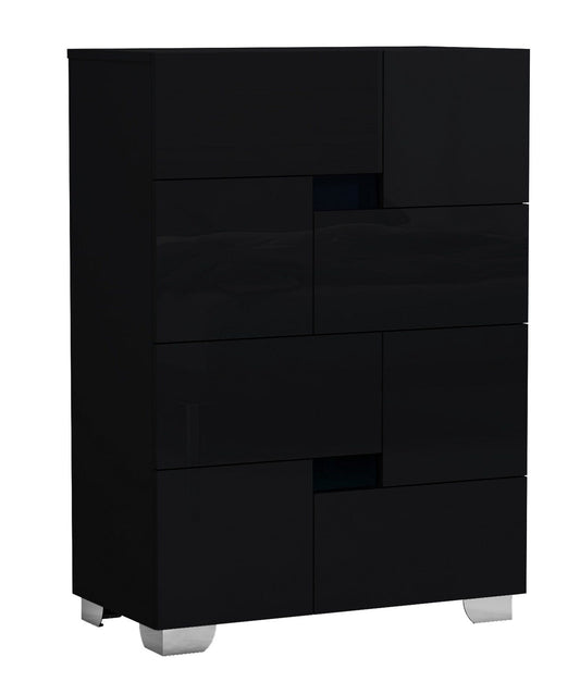 44" Superb Black High Gloss Chest - Homeroots