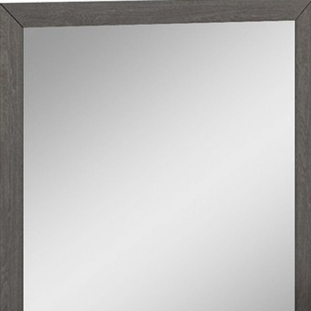 43" Refined Grey High Gloss Mirror - Homeroots - Flyclothing LLC