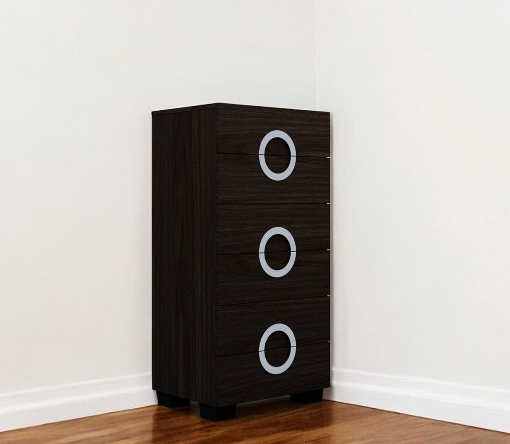 25" Brown Six Drawer Standard Chest - Homeroots - Flyclothing LLC