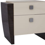 22" Refined Beige High Gloss Nightstand - Homeroots - Flyclothing LLC