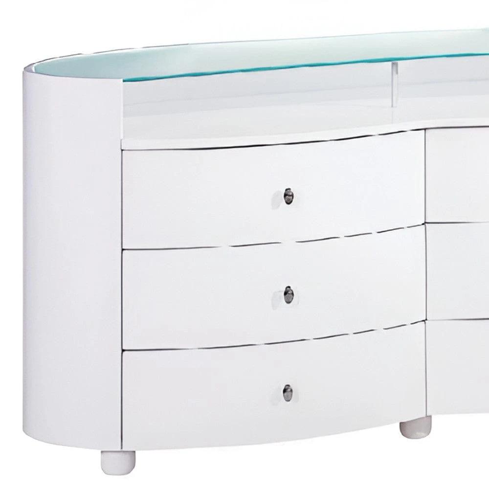 31" Sophisticated White High Gloss Dresser - Homeroots - Flyclothing LLC