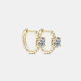 2.36 Carat Moissanite Zircon 925 Sterling Silver Hoop Earrings - Trendsi - Flyclothing LLC