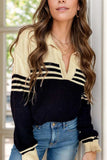 Johnny Collar Long Sleeve Sweater - Trendsi - Flyclothing LLC