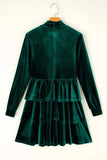 Ruffled Layered Long Sleeve Mini Dress - Trendsi - Flyclothing LLC