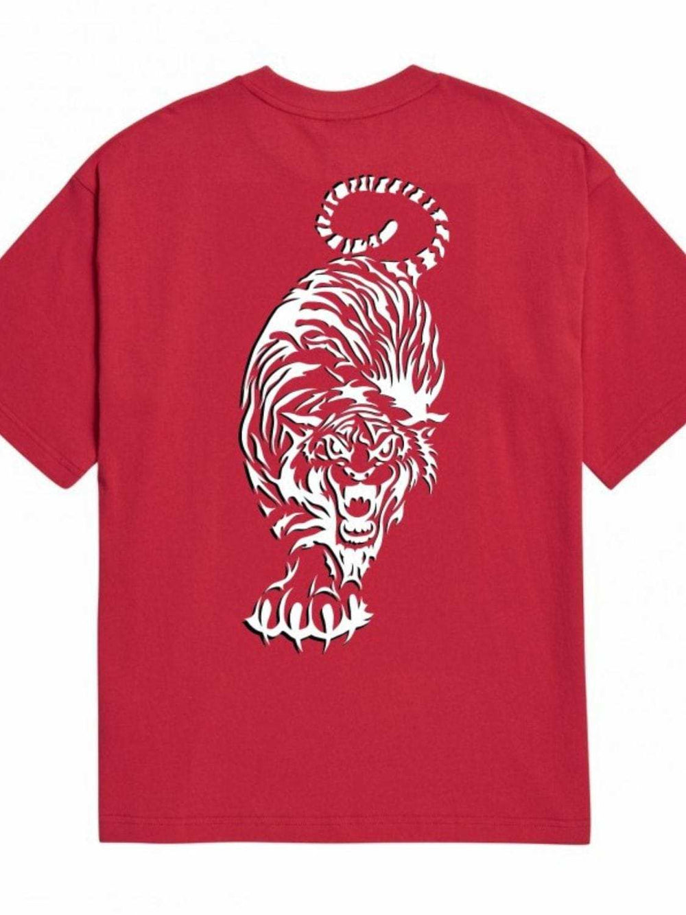 Men's Plus Size Tiger Round Neck Short Sleeve T-Shirt - Trendsi - Flyclothing LLC