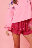 Sequin Round Neck Dropped Shoulder Sweatshirt - Trendsi - Flyclothing LLC