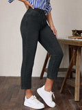 High Waist Jeans with Pockets - Trendsi - Flyclothing LLC