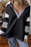 Collared Neck Long Sleeve Sweatshirt - Trendsi - Flyclothing LLC