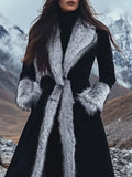 Full Size Faux Fur Trimmed Outerwear Plus Size - Trendsi - Flyclothing LLC