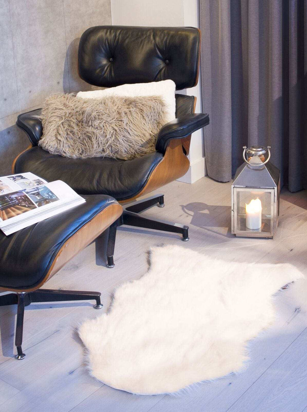 2' X 3' Off White Faux Sheepskin Shag Area Rug - Homeroots - Flyclothing LLC