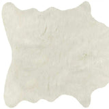 4' X 5' Off White Faux Cowhide Animal Print Cowhide Area Rug - Homeroots - Flyclothing LLC