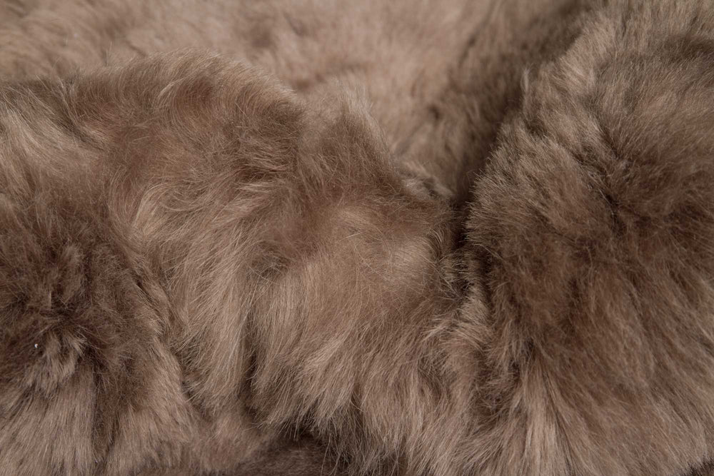 24" X 36" Taupe Sheepskin Single Long-Haired - Rug - Homeroots - Flyclothing LLC