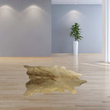 6' X 7' Gold Genuine Cowhide Area Rug - Homeroots - Flyclothing LLC