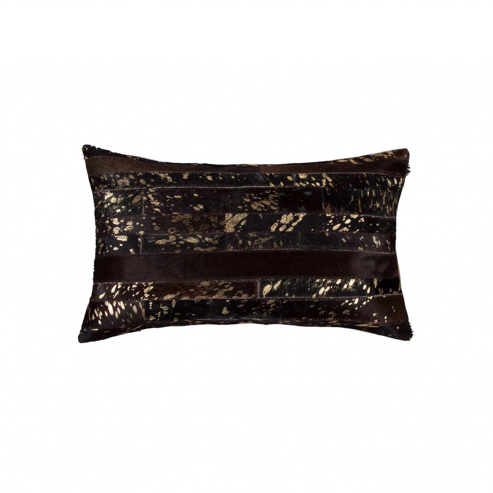 12 X 20 Chocolate Cowhide Throw Pillow - Homeroots - Flyclothing LLC