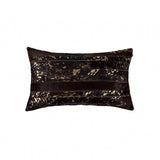 12 X 20 Chocolate Cowhide Throw Pillow - Homeroots - Flyclothing LLC