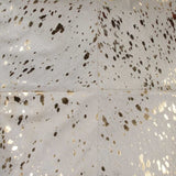 18" Natural & Gold Cowhide Throw Pillow - Homeroots - Flyclothing LLC