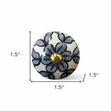 1.5" X 1.5" X 1.5" White Blue And Black Knobs 12 Pack - Homeroots - Flyclothing LLC