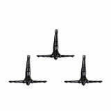 Set of Three 7" Black Diver Resin Wall Decor - Homeroots