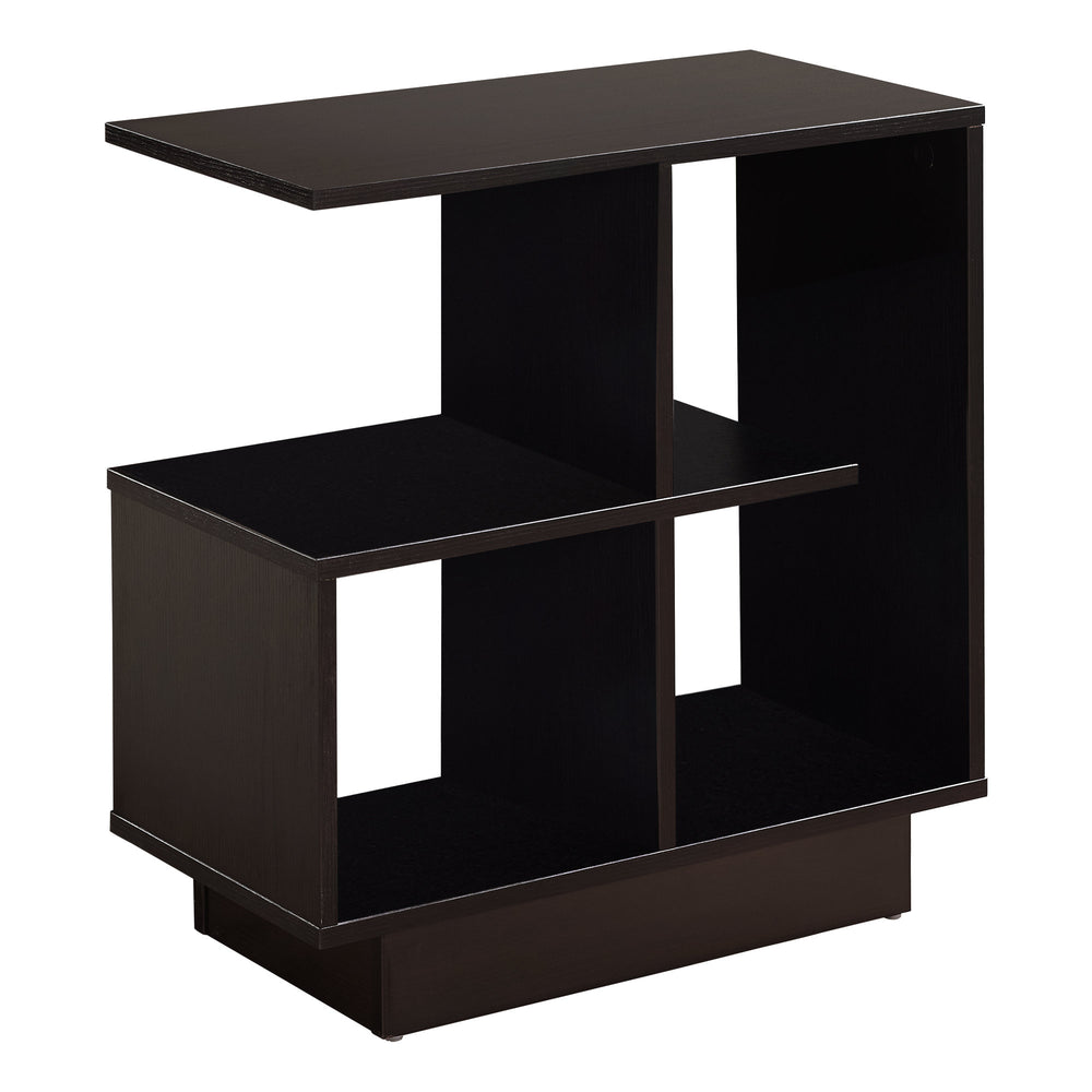 24" Espresso Wood End Table With Four Shelves - Homeroots - Flyclothing LLC
