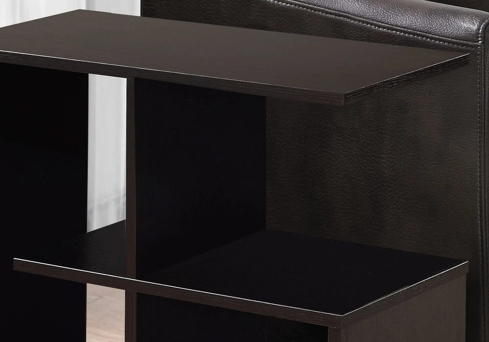 24" Espresso Wood End Table With Four Shelves - Homeroots - Flyclothing LLC