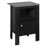 24" Black Nightstand - Homeroots - Flyclothing LLC