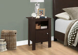 24" Espresso Nightstand - Homeroots - Flyclothing LLC