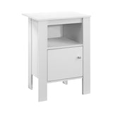 24" White Wood End Table With Shelf - Homeroots - Flyclothing LLC