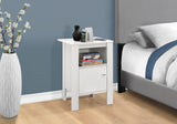 24" White Wood End Table With Shelf - Homeroots - Flyclothing LLC