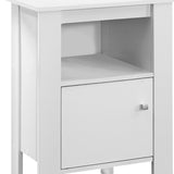 24" White Wood End Table With Shelf - Homeroots - Flyclothing LLC