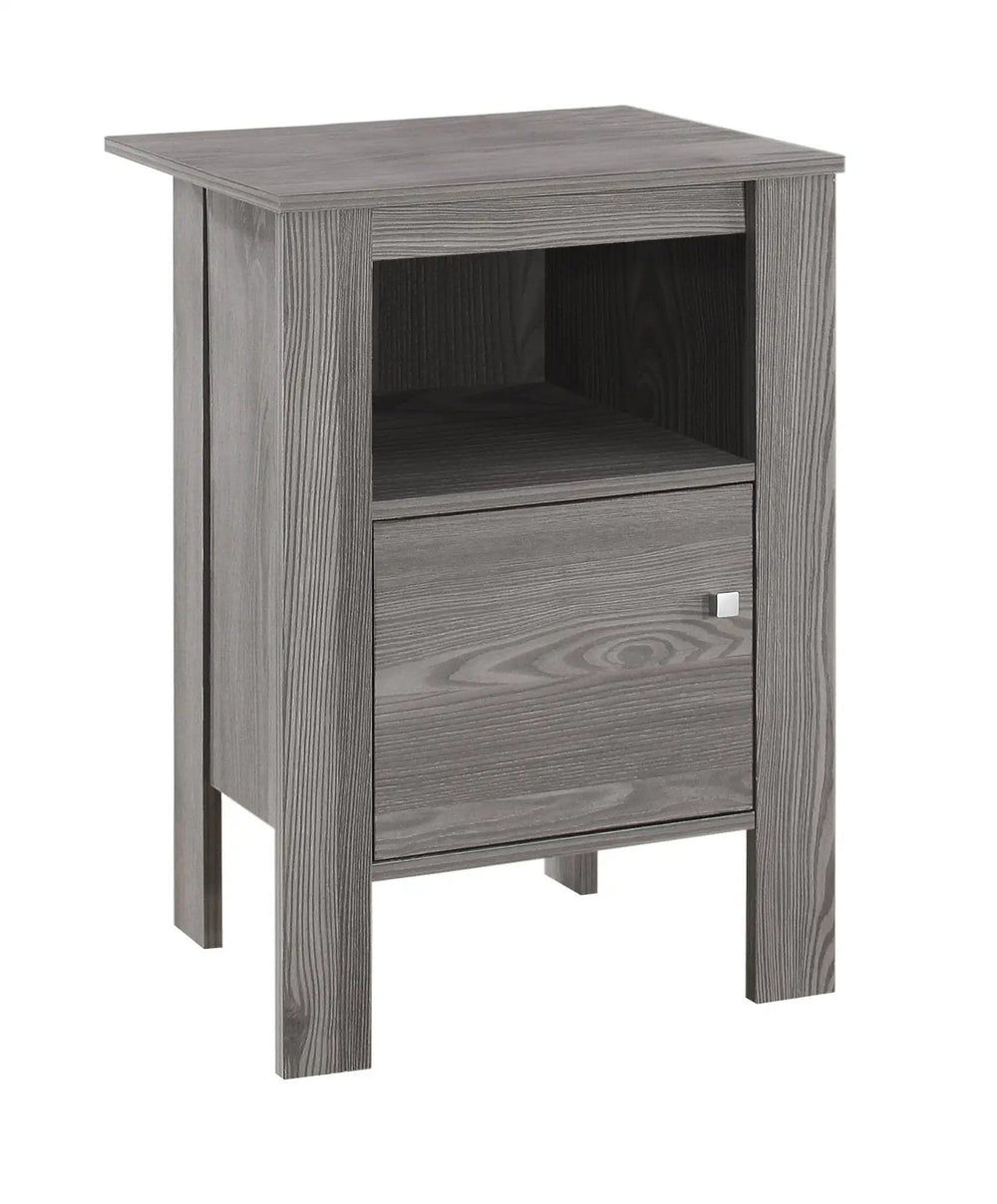 24" Gray Wood End Table With Shelf - Homeroots - Flyclothing LLC