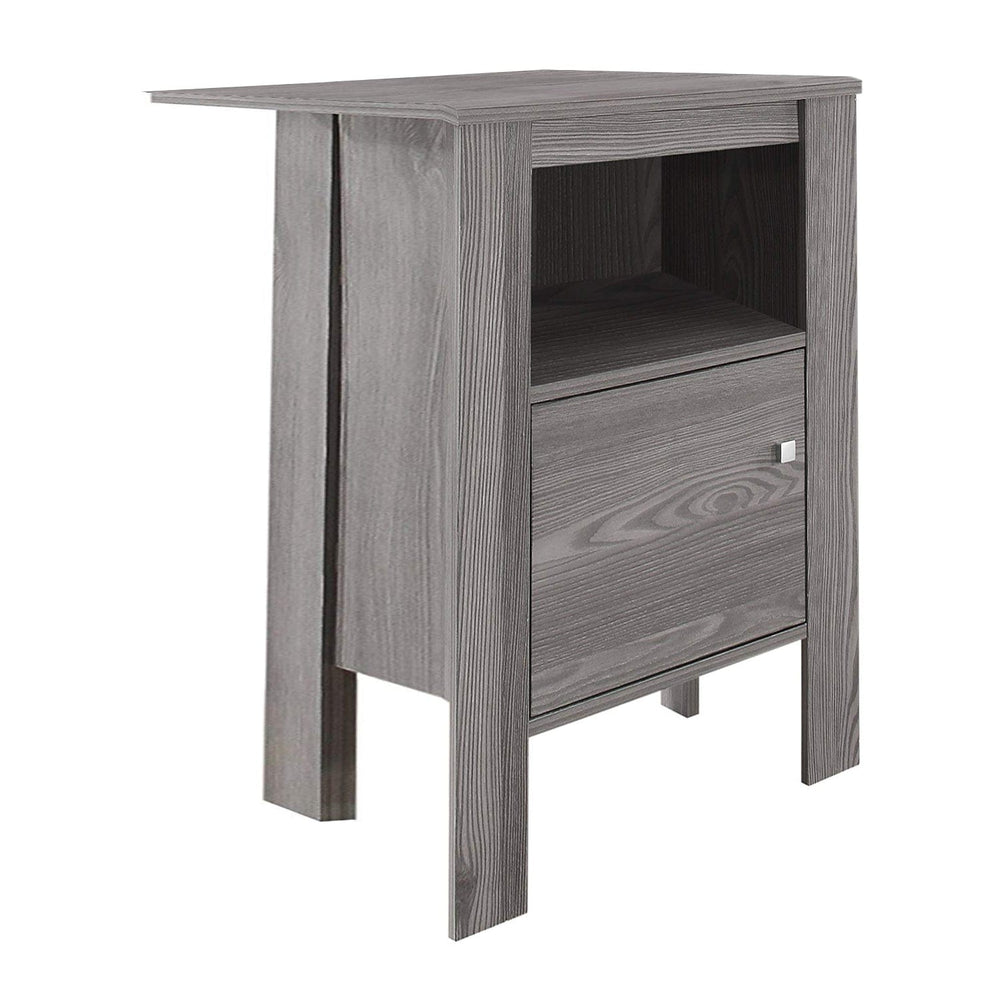 24" Gray Wood End Table With Shelf - Homeroots - Flyclothing LLC