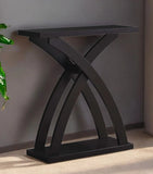 31" Espresso Cross Leg Console Table With Shelves - Homeroots - Flyclothing LLC