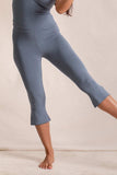 Side Slit Capris Leggings - Trendsi - Flyclothing LLC