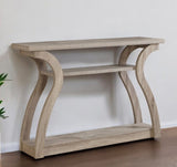 47" Taupe Floor Shelf Console Table With Storage - Homeroots - Flyclothing LLC