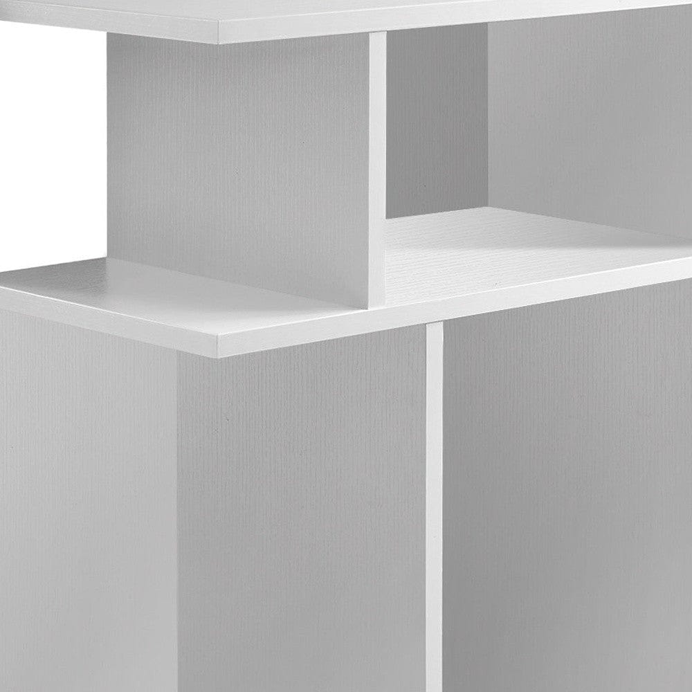 24" White Wood End Table With 6 - Homeroots - Flyclothing LLC