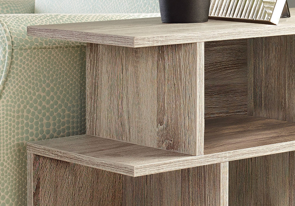 24" Deep Taupe End Table With 6 - Homeroots - Flyclothing LLC